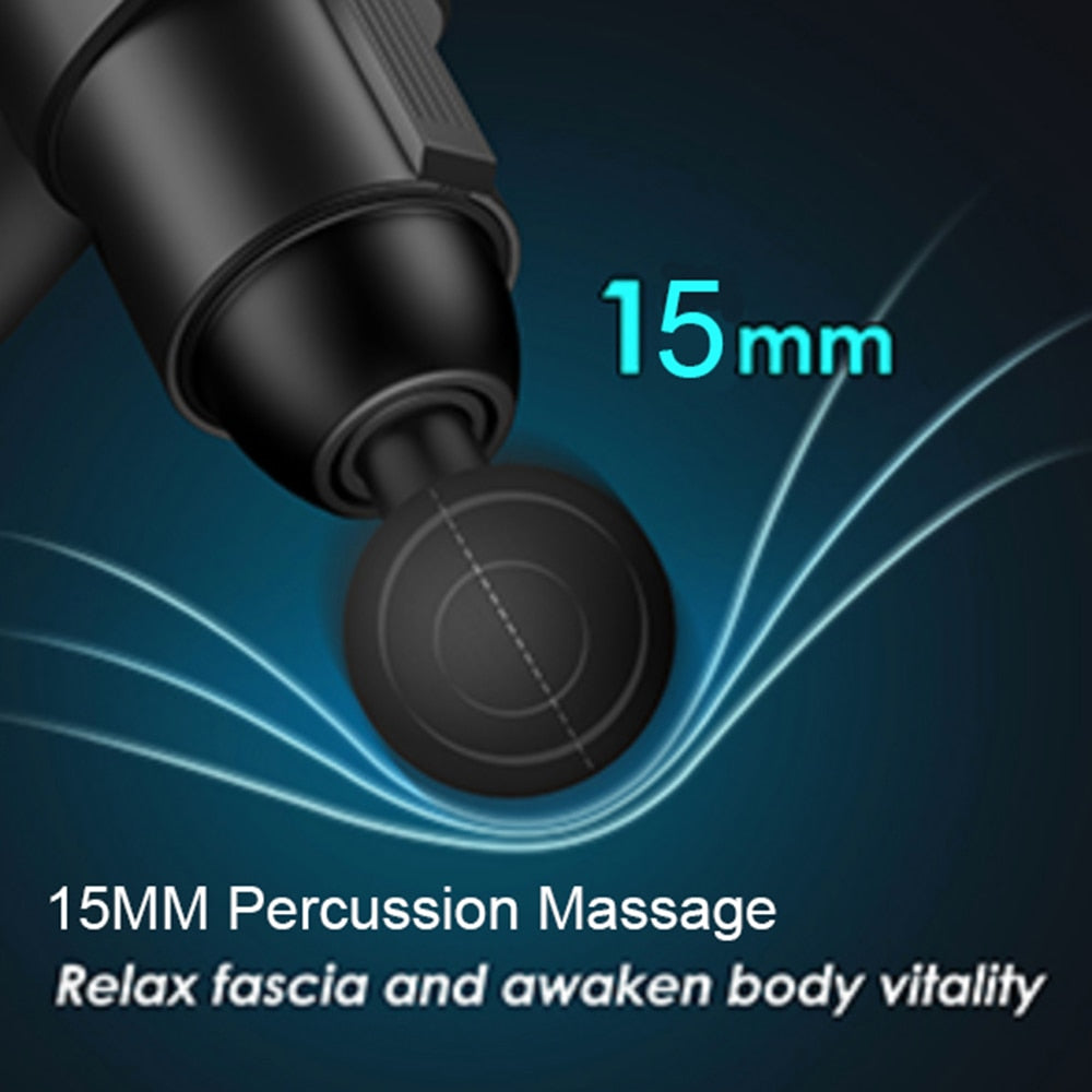 12-24V High Frequency Professional Massage Gun LCD Electric Percussion Fascial Gun Body Deep Muscle Relax Fitness Pain Relief