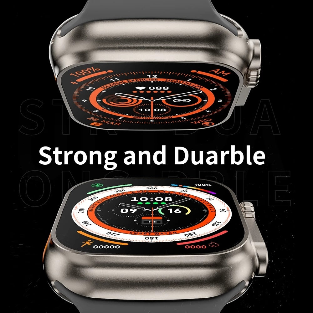 49mm Smart Watch Ultra 8 NFC Door Access Unlock Smartwatch Series 8 Bluetooth Call 2.02&quot; Wireless Charge Fitness Bracelet 380Mah