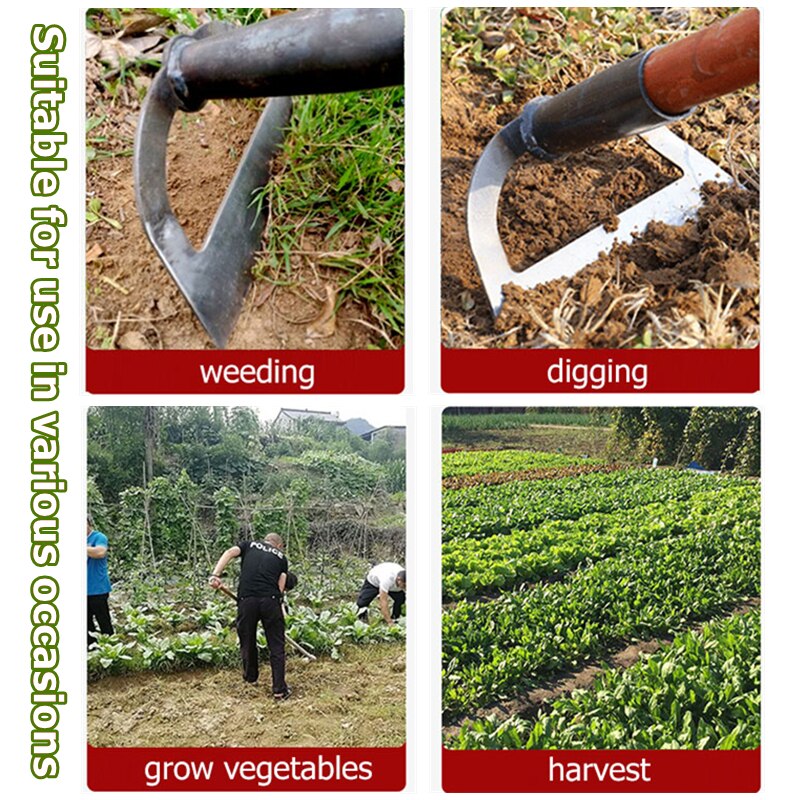 Hollow Hoe Weeding Rake Labor-saving Weeding &amp; Loosening Soil Artifact Harrow Handheld steel weeding hoe Hoe Farm Tool Gardening