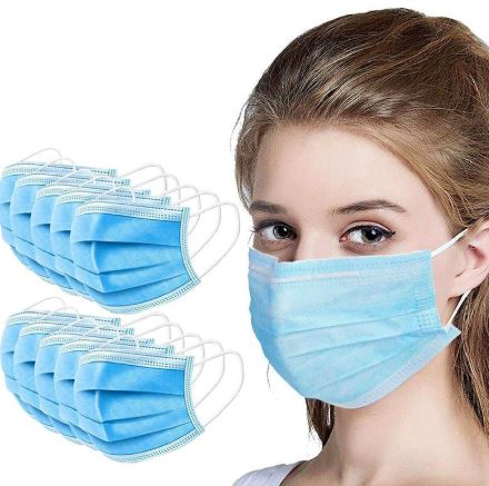 50 PCS Face-Mask Disposable 3 ply with earloop