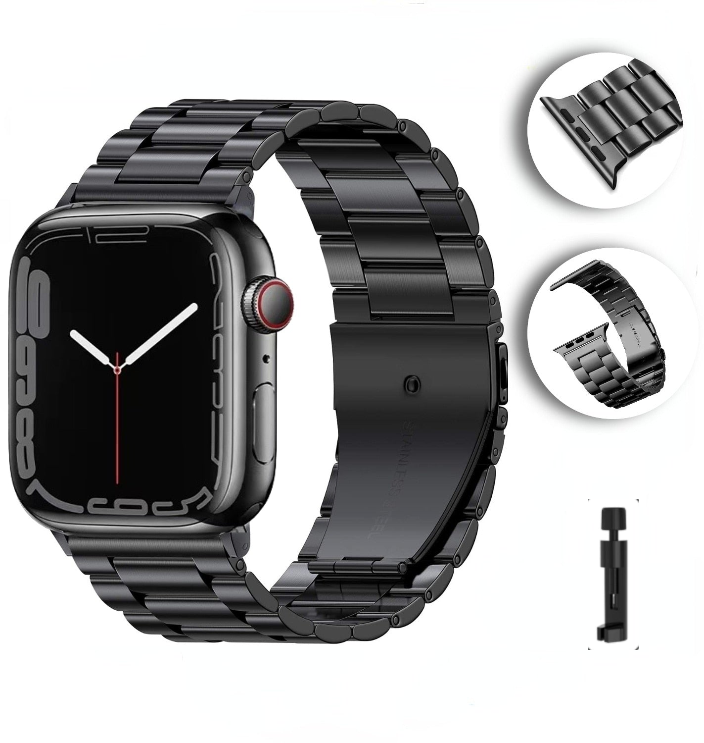 Metal strap For Apple watch Ultra 49mm 8 7 45mm 41mm stainless steel smart watch wristband For iwatch 6 5 4 3 SE 44mm 42mm 40mm