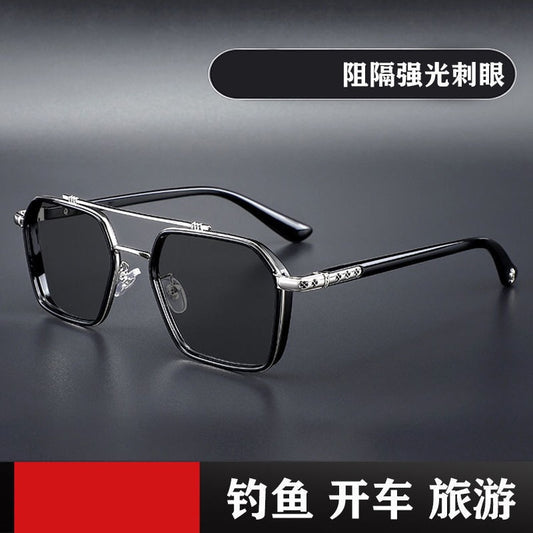 Polarized Square Metal Sunglasses Women Men 2022 Trending Products Polaroid Car Driving Glasses Double Beam Oculos Masculino