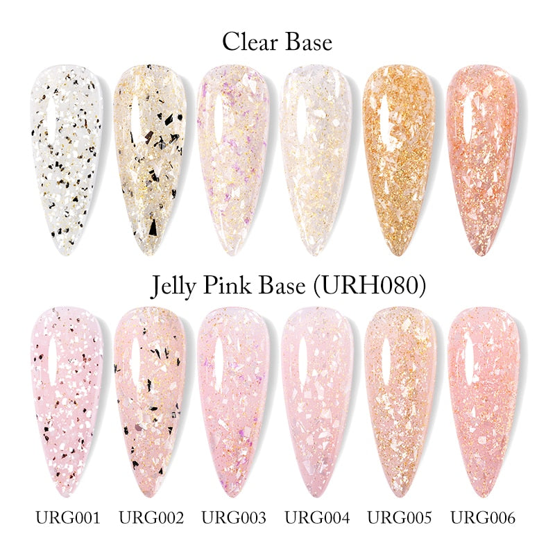 UR SUGAR 7ml Gold Glitter Gel Nail Polish Platinum Shining Mineral Sequins Soak Off UV LED Gel Nail Semi Permanent Manicure